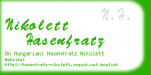 nikolett hasenfratz business card